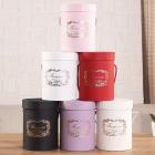 New Round Flower Paper Boxes Lid Hug Florist Flower Bucket Gift Packag_1